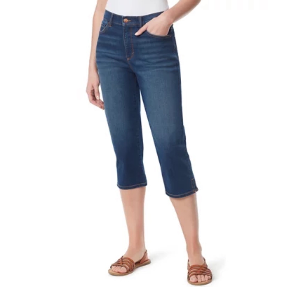 Gloria Vanderbilt Amanda Denim Capris Size 6